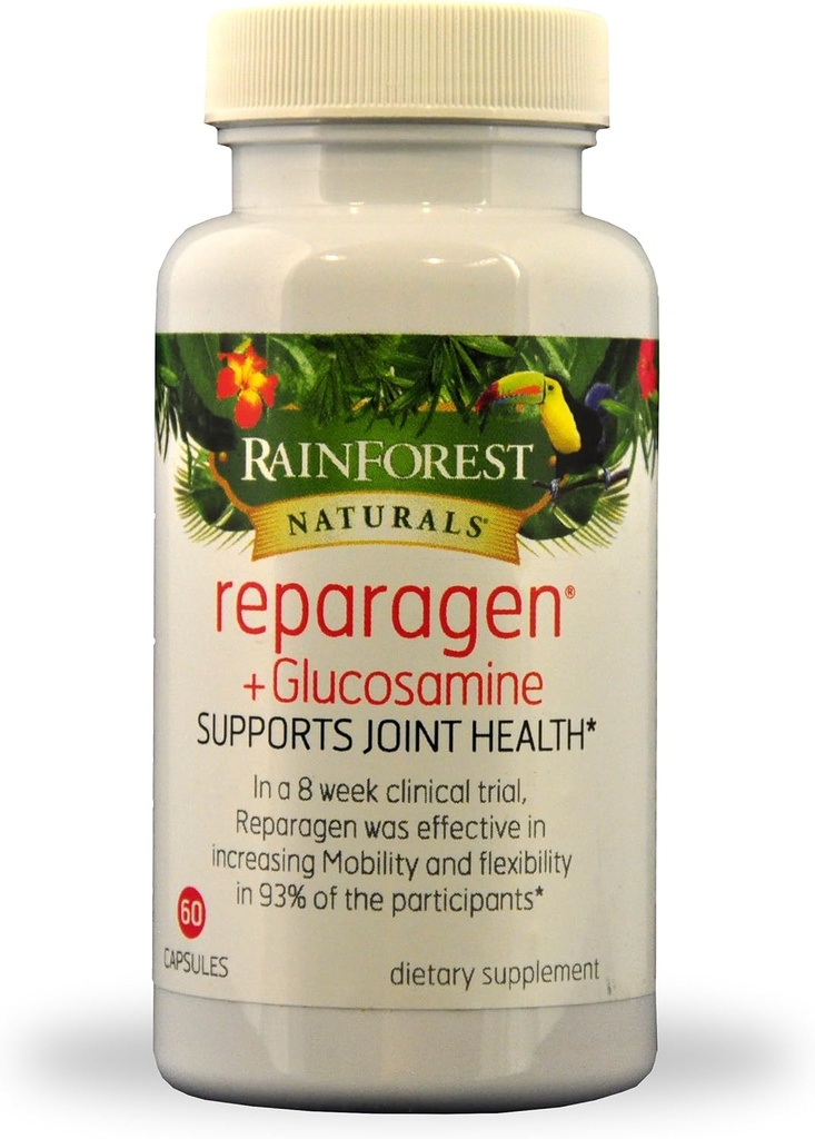 Reparagen Plus Glucosamine (60 gélules) Prouvé cliniquement agir rapidement Tous les suppléments de santé articulaires naturels mieux que la glucosamine seule