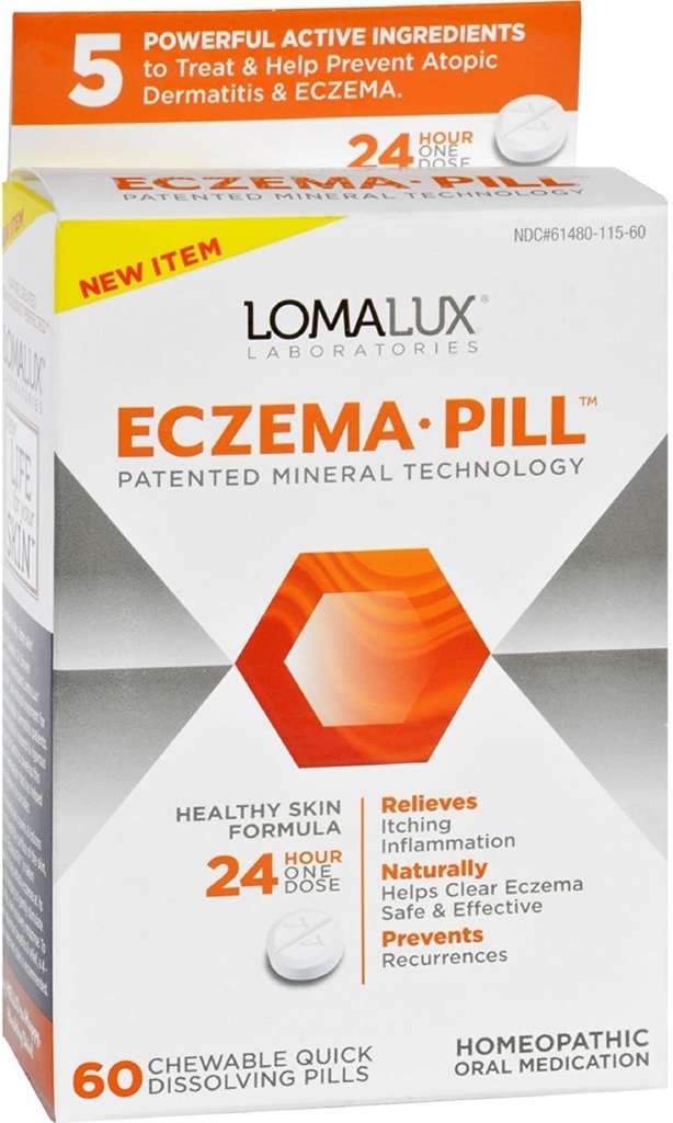 Loma Lux Laboratories Acne Eczema - Chewable - Dissolution rapide - 60 Compte