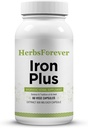 Herbsforever Iron Plus Capsules Supplément favorise le niveau de fer 60 Capsules