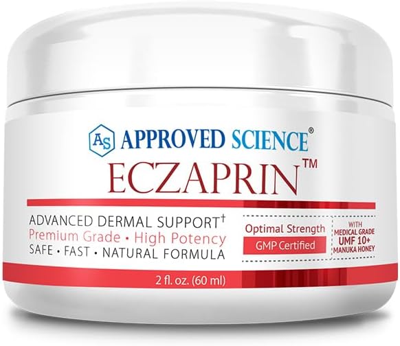 Science approuvée Eczaprin Baume - 30% Manuka Honey (UMF 10+), 5% Colloïdal Oatmeal - Formule douce pour la peau sèche et démangeaison - pour tous les types de peau - Sans parabène, sans OGM, sans soja, sans blé - 2 fl. Oz.