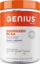 Genius BCAA Poudre - 5g Vegan BCAAs L-Glutamine, Cognizin & Rhodiola Muscle Recovery Energy Support 100mg Caféine Pré, Intra, Supplément Nootropique post-entraînement pour Focus & Performance - Grape Limeade