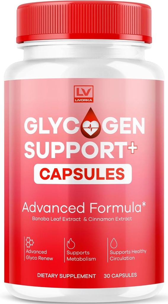 Glycogen Support Supplement Advanced Formula, Glycogen Support Capsules, Glycogen Support, Glycogen Support Formula, Glycogen Support Supplement Reviews, 30 Capsules pendant 1 mois