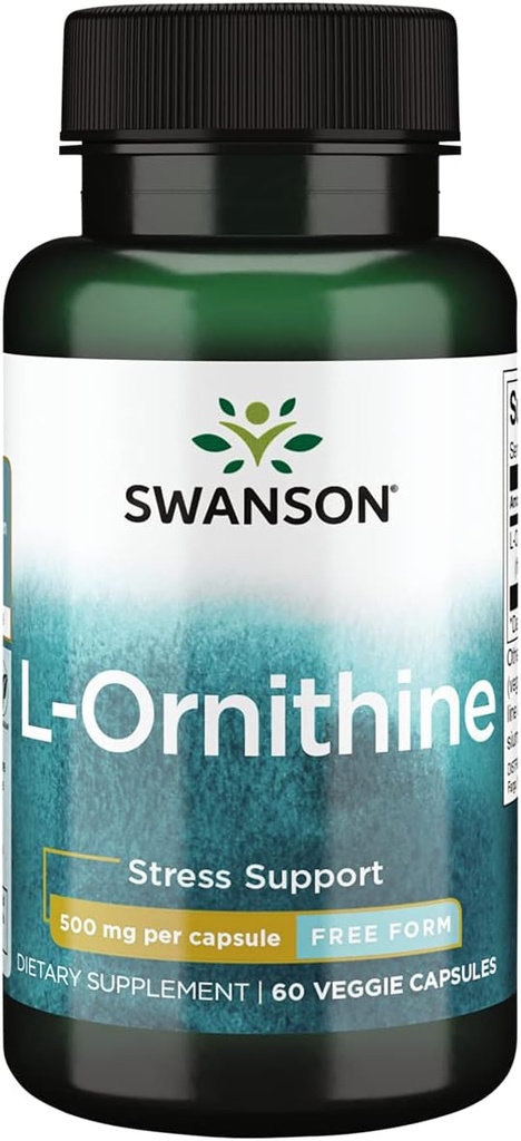 Swanson L-Ornithine Amino Acid 500 Milligrammes 60 Gélules