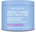 BodyHealth PerfectAmino Electrolytes poudre Pas de sucre, sans sucre kéto à jeun Electrolytes boisson mélange, poudre d'hydratation avec minéraux traces - Berry mélangé - 60 portions