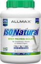 ALLMAX ISONATURAL Isolation des protéines de lactosérum, non aromatisée - 5 lb - 27 grammes de protéines par scoop - Zéro gras et sucre - 99% Sans lactose - avec prébiotiques - Pas d'arôme artificiel - Environ 78 portions
