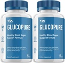 (2 packs) Gluco Pure Healthy Vitamine Support Supplément - Formule avancée Gluco Pure, GlucoPure Maximum Strength Reviews, 120 Capsules