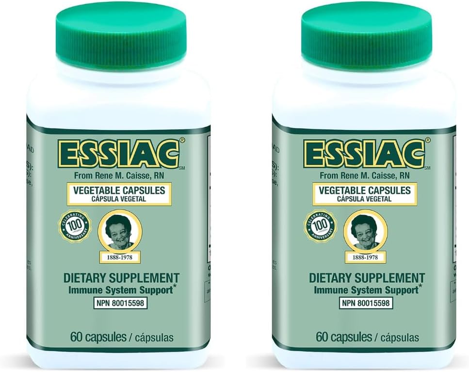 Essiac Tea Capsules d'extraits de plantes naturelles – 60 Capsules