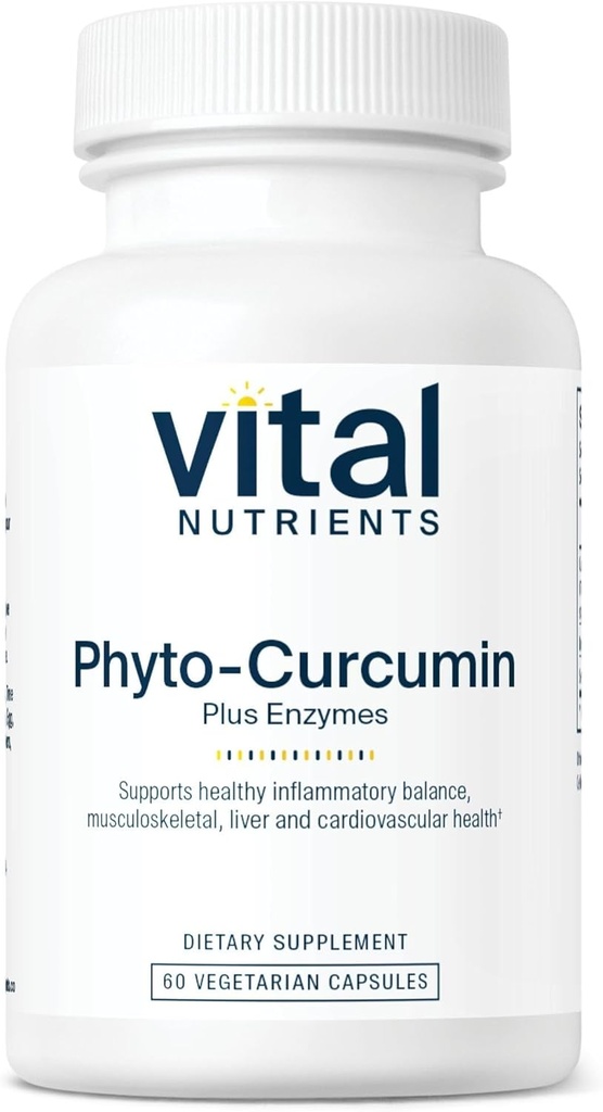 Nutriments vitaux Phyto-Curcumine Plus Enzymes de Curcumine Suppléments avec extrait de phytosomes Support pour la santé des muscles, des os, du foie et du coeur*