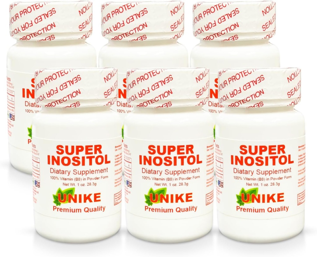 Supplément diététique Super Inositol (Vitamine B8) Poudre pour l'équilibre hormonal, la fertilité et le soutien ovarien.