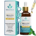 4-en-1 gouttes de Mullein pour les poumons et la santé des intestins – Extrait de feuille de Mullein liposomique, Lécithine de tournesol et Choline pour immunone, digestif, allergique et mucus – Fabriqué aux États-Unis – 2oz menthe poivrée