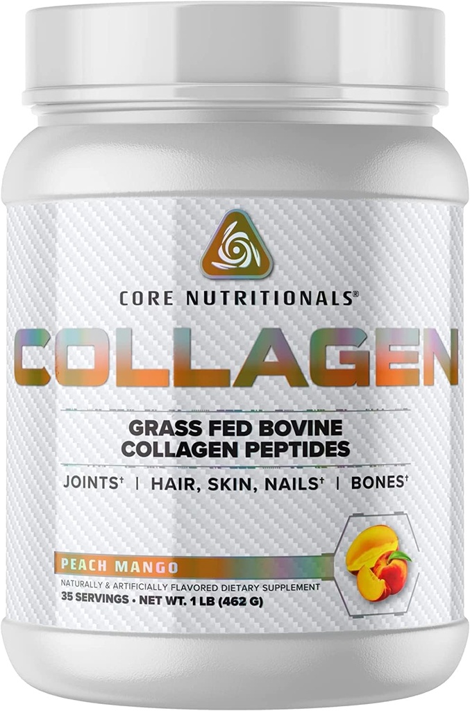 Noyau alimentaire Hydrolysed Collagen Peptides de type I & III de la viande de boeuf herbeux (Peach Mango)