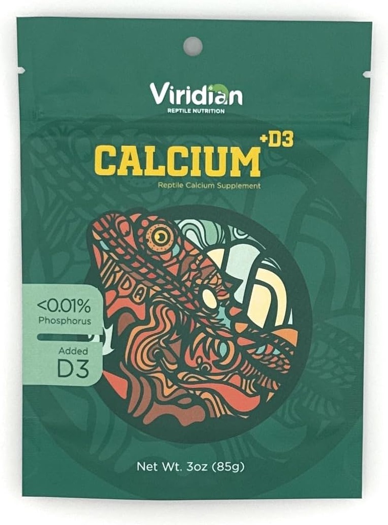 Reptile Viridien - Supplément Calcium Reptile avec D3 (10, Onces)