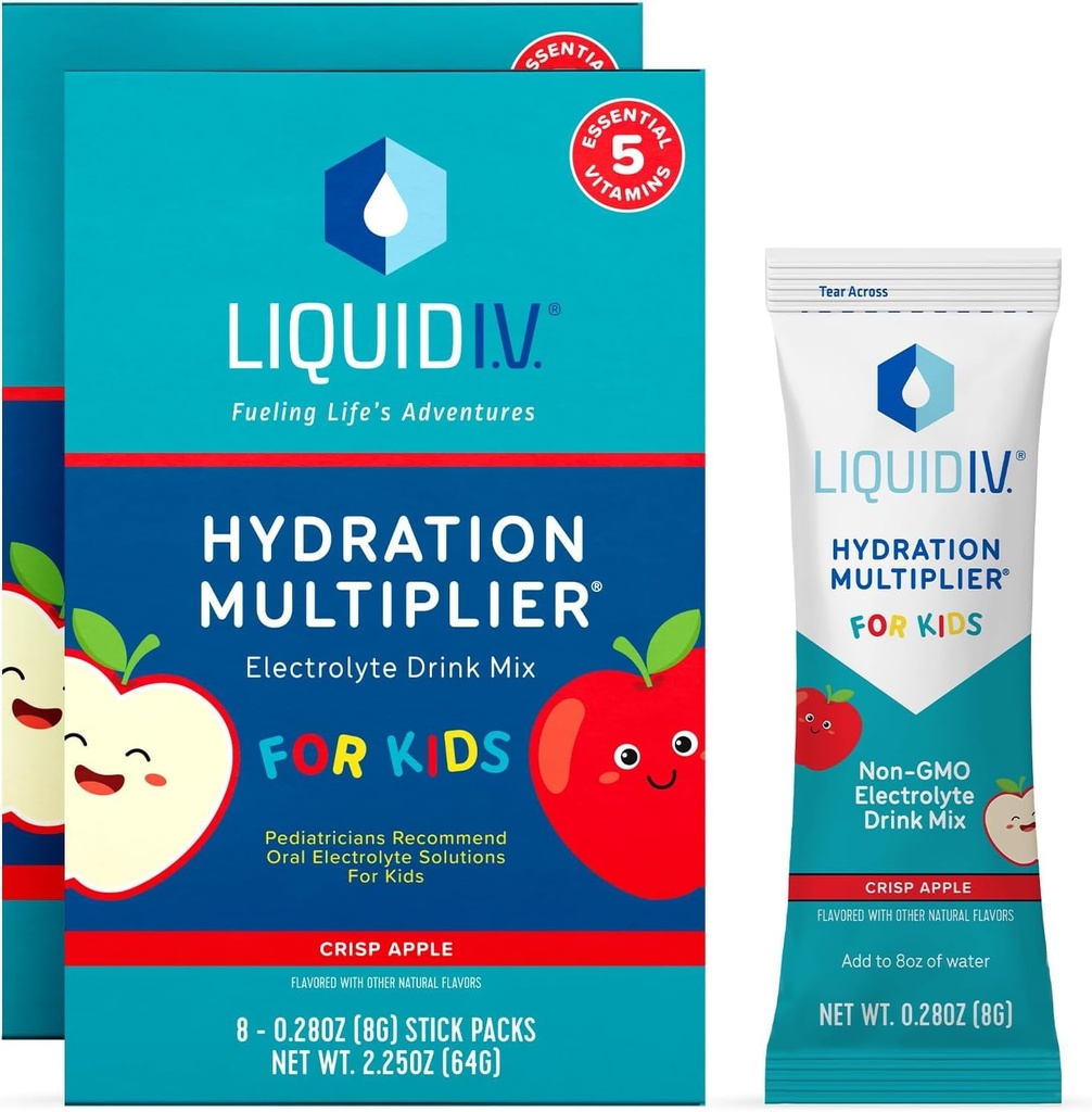 Liquid I.V.® Multiplier d'hydratation® +Kids - Pomme rouge de Crisp