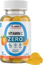 Yum-Vs - Zero Sugar Vitamine C Gummies for Adults & Kids - 250 mg VIT C Immune Soutien Vitamines Gummy - Sans sucre Vitamine C Chewable Supplément Gummy - High Potency Végétarian Vitamine C Boost (60)