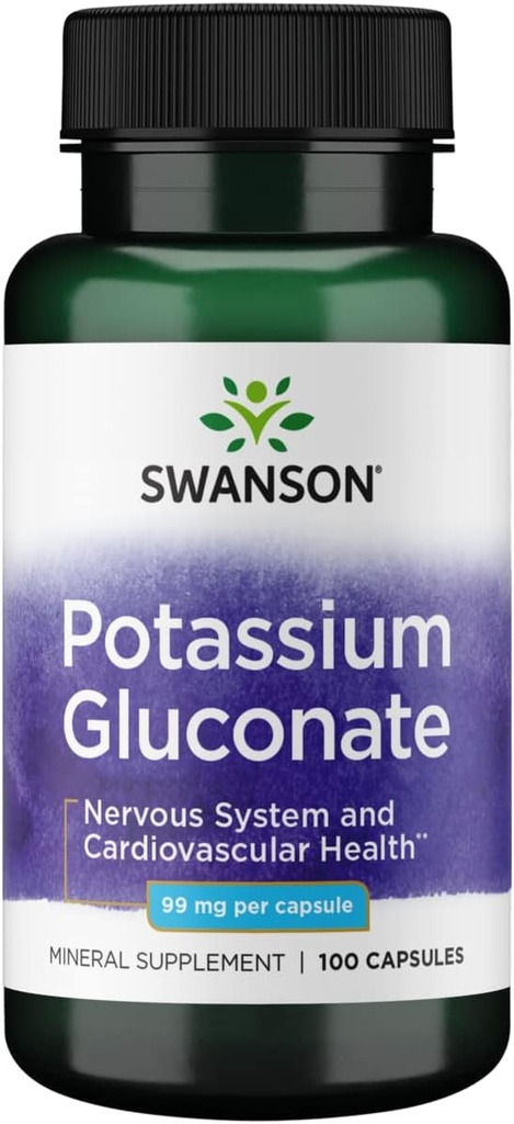 Swanson Potassium (Gluconate) 99 Milligrammes 100 Capsules