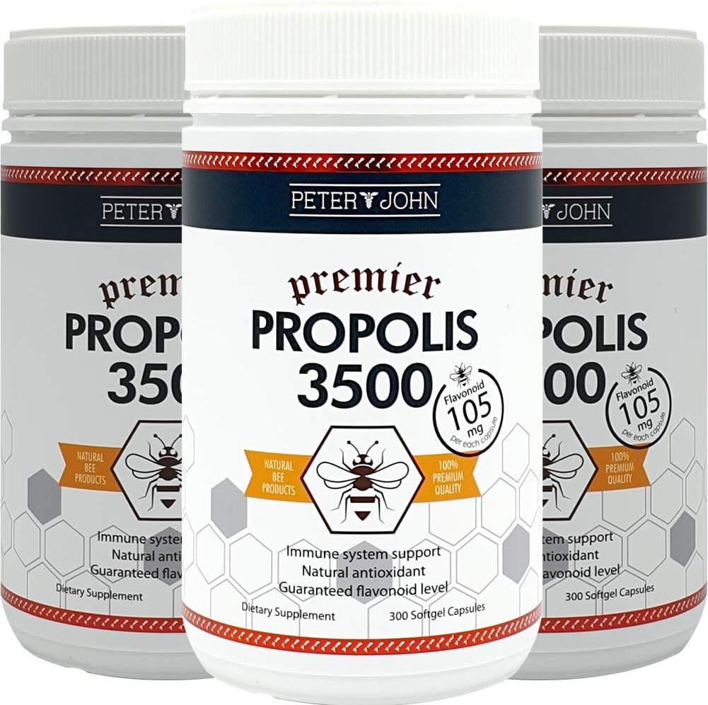 SANTÉ Peter John Propolis 3500 (Flavonoïde 105mg) 300 Capsules Softgel (3)
