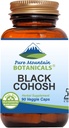 Pure Mountain Botanicals Black Cohosh Capsules - 90 Kosher Vegan Caps - Now with 500mg Wild Black Cohosh Root - Natures Support for Menopause