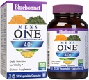 BlueBonnet Nutrition Mens' ONE 40+ Multiple à base d'aliments entiers, multivitamines pour hommes 40+, sans soja, sans OGM, sans gluten, casher, 30 capsules végétales, 30 portions