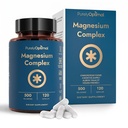 Complexe Magnésium Purement Optimisé - 6 formes Magnésium Glycinate, Citrate et Malate - Soutien du sommeil, Soulagement du stress, Muscles, Santé du coeur et relaxation - Supplément Magnésium pour les femmes et les hommes, 120 Caps