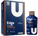 UCAN Edge Energy Gel Shots, Mocha + Caféine (12, 2 Once Packets) pour la course, l'entraînement, les entraînements, la condition physique, le vélo, Crossfit, sans sucre, végétalien et Keto Friendly Energy