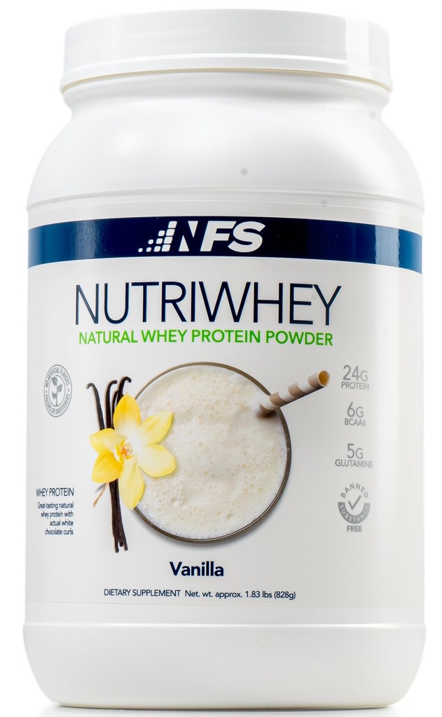 NF Sports post entraînement Nutri Whey poudre de protéines, supplément alimentaire, Amino énergie, soutient l'immunité et la santé, BCAA poudre, protéines alimentées, aide à combattre le stress (Vanilla poudre, 852g, 23 portions)