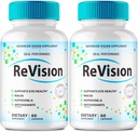 PERFORMANCE IDEAL (2 Pack) Révision Pilules de supplément oculaire Vision avancée 2.0 Gélules vitaminiques complexes pour soins oculaires Pro (120 Capsules)