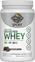 Garden of Life Sport Whey Protein Powder Chocolate, Premium Grass Fed Whey Protein Isolate Plus Probiotiques pour la santé du système immunitaire, 24g Protein, Non OGM, sans gluten, traité à froid - 20 portions