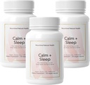 Nourri Natural - Apaisant + Capsules de sommeil pour le repos profond et la relaxation avec Ashwagandha, Camomille, Extrait de cerise Tart, Passionflower, L-theanine, & Magnésium - 180 Capsules