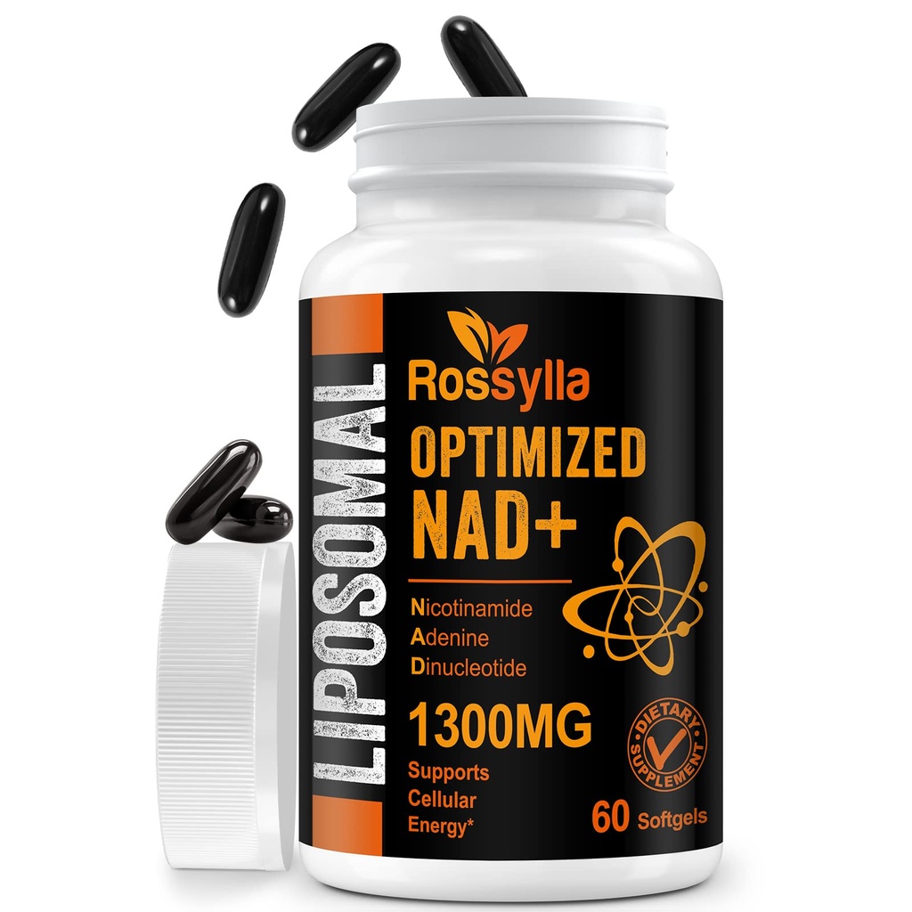 1300 MG Liposomal NAD+ Supplément de la plus haute absorption de NAD Supplémet pour stimuler NAD+ Accélération de la NAD+ Supplément pour le vieillissement défèse, énergie cellulaire, longévité