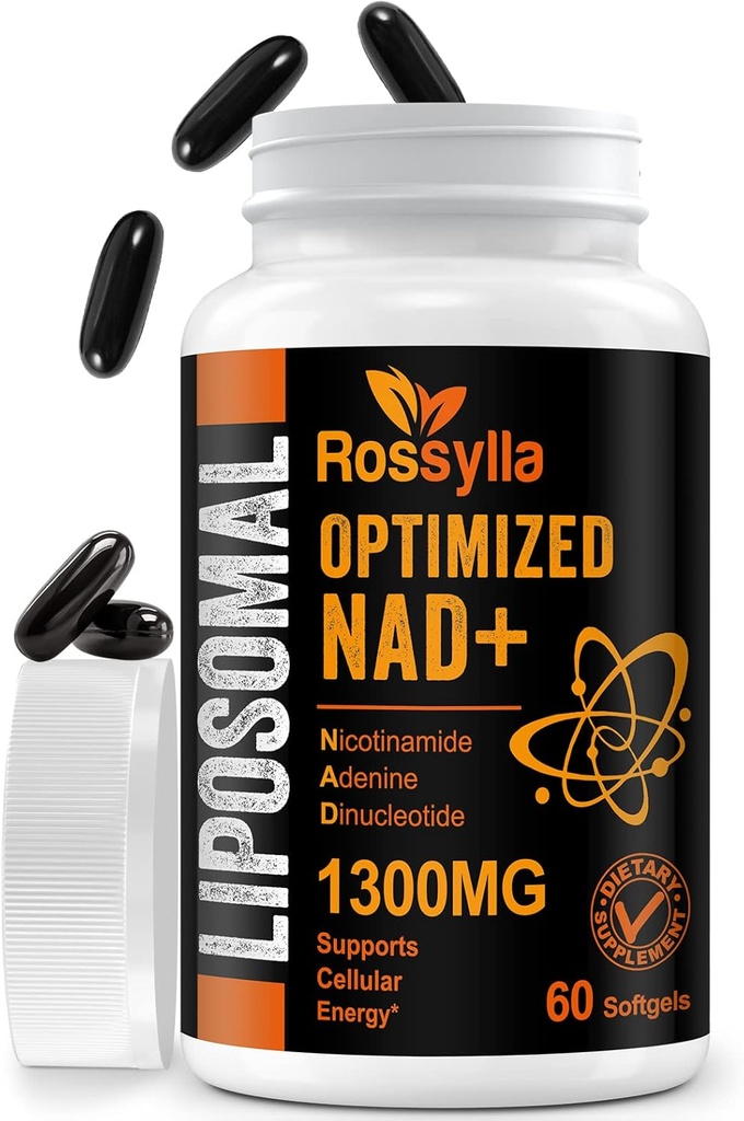 1300 MG Liposomal NAD+ Supplément de la plus haute absorption de NAD Supplémet pour stimuler NAD+ Accélération de la NAD+ Supplément pour le vieillissement défèse, énergie cellulaire, longévité