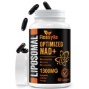 1300 MG Liposomal NAD+ Supplément de la plus haute absorption de NAD Supplémet pour stimuler NAD+ Accélération de la NAD+ Supplément pour le vieillissement défèse, énergie cellulaire, longévité