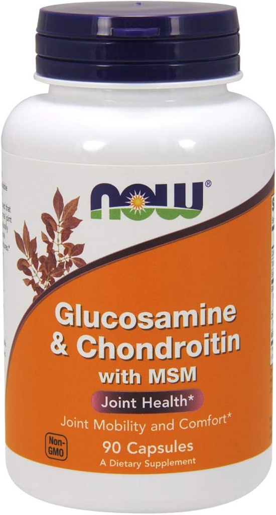 MAINTENANT Aliments Glucosamine & Chondroïtine avec MSM, 90 Compte