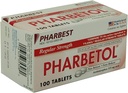 Pharbetol Acétaminophène 325mg Force régulière, soulagement de la douleur, Comprimés réducteurs de fièvre, 100 Nombre (paquet de 1)