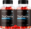 (2 packs) TruGenix Gummies, TruGenix Gummies pour hommes, Formule officielle TruGenix Gummies, TruGenix ACV Gummies, TruGenix Supplément de soutien Gummies, Formule Premium, 120 Gummies pendant 2 mois
