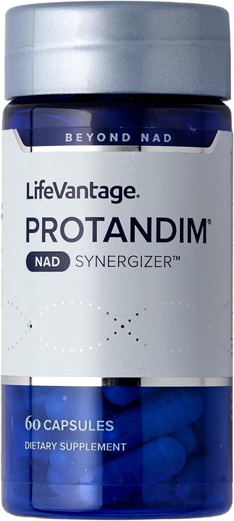 LifeVantage Protandim NAD Synergizer, supplément NAD pour l'énergie, l'humeur, le vieillissement en santé, l'activation de sirtuine, l'énergie cellulaire et le soutien vasculaire, éliminer les déchets cellulaires, 60 capsules