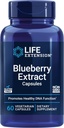 Life Extension Blueberry Extract Capsules, soutient la santé cognitive et mémoire, aide à maintenir des niveaux de cholestérol déjà sains, combat le stress oxydatif, sans gluten, non-OGM, végétarien, 60 capsules