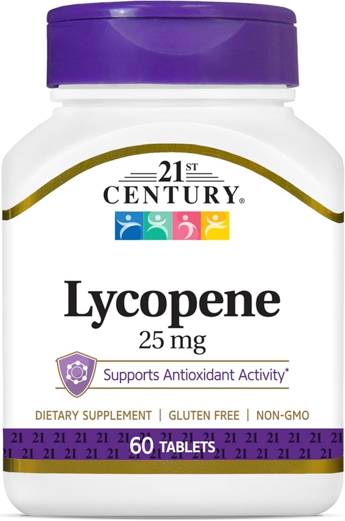 21ème siècle Lycopène 25 mg Comprimés, 60 Nombre (22400)