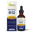 aSquared Nutrition Vitamine B12 gouttes liquides sublinguales - Supplément de 5000 MCG avec méthylcobalamine (méthyl B-12) - Absorption maximale B 12 pour augmenter l'énergie - Végétalien - 2 fl oz
