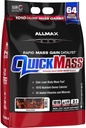 ALLMAX QUICKMASS, Chocolat - 10 lb - Catalyseur de gain de masse rapide - Jusqu'à 64 grammes de protéines par portion - 3:1 Rapport glucides/protéines - Zéro gras trans - Jusqu'à 70 portions