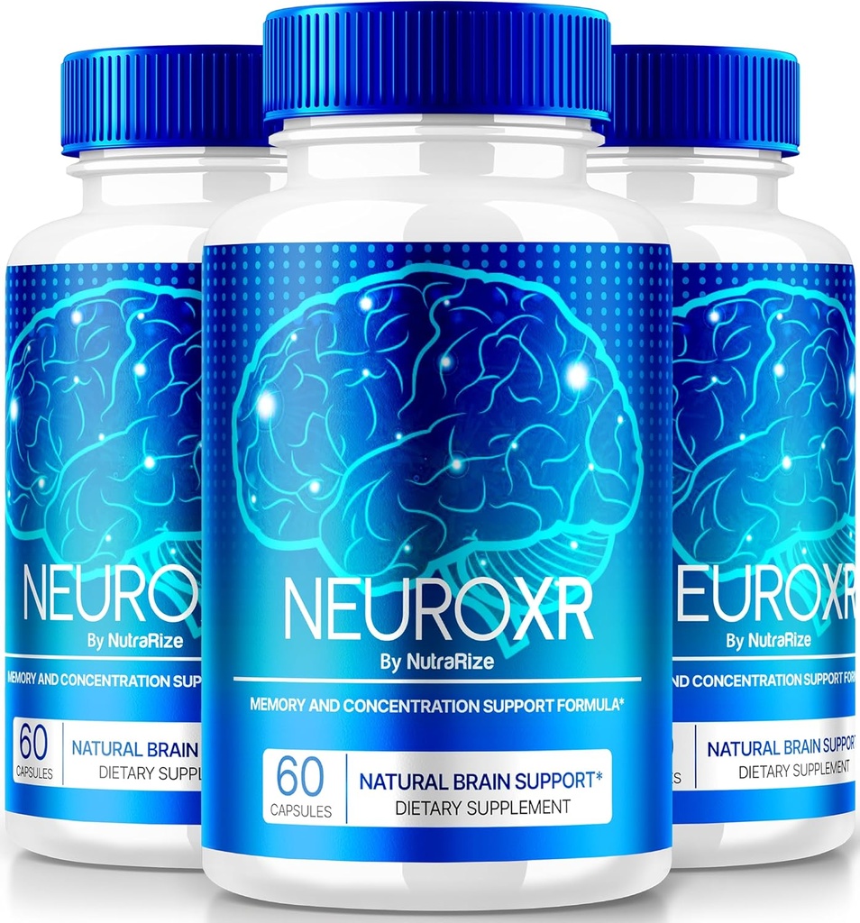 (3 Pack) Capsules NeuroXR, pilules Neuro XR officielles, formule premium avec des ingrédients naturellement dérivés pour soutenir la mémoire et le focus, Neuro X R Reviews (180 Capsules)