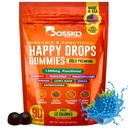 Bonnes gouttes – Gummies quotidiennes Superfood pour l'humeur Support, Focus et l'énergie – Sans sucre, Vegan, Blueberry Flavor – 90 Gummies pour adultes – Soutien quotidien pour l'humeur, Focus et l'énergie naturelle