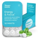 NeuroGum Energy Menthes de caféine (144 pièces) - Sans sucre avec L-théanine + Caféine naturelle + Vitamine B12 & B6 - Nootropic Energy & Focus Supplément pour les femmes et les hommes - Keto & Vegan, Peppermint Flavor