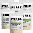 PURIS Organic Pea Protein Powder – USDA Organic Vegan Protein | 27g Plant Protein Per Serving | Non-GMO Gluten-Free Soy-Free | Clean Label | Smooth Taste | 2 lb (6 Pack)