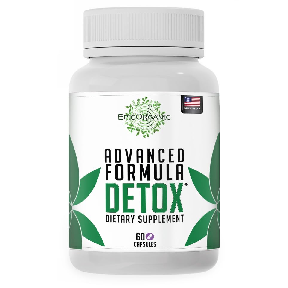 Total Detox Cleanse | 10-Day Supply Detox Supplement | Milk Thistle, Ginger Root & Yellow Dock Root | 60 Capsules