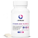 Supplément de vitamine ADK 10 000 UI - 90 portions, vitamine haute puissance A, D3 et K2 (MK-7) pour la force osseuse.