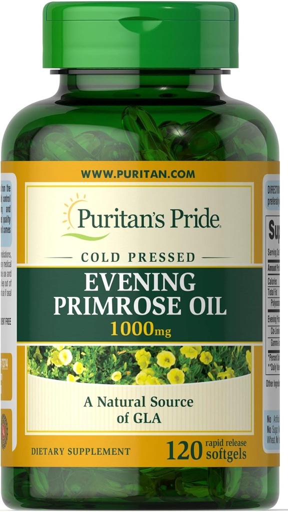 Puritans Pride soirée huile Primrose 1000 Mg avec Gla, 120 comte