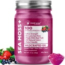 WELLNESS LABSRX Irish Sea Moss Gel Raw - Wildcrafted Superfood Seamoss Gel - Mélange d'arôme de baie, de vitamine et de minéral-Rich de Pristine Caribbean Waters, Immune and Digestive Health Support - 10 oz.
