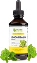 Maxx Herb Lemon Baume Extrait - Teinture liquide Max Strength Absorbe mieux que les capsules ou le thé, pour le support du système nerveux, et la gestion du stress - Sans alcool - 4 Oz bouteille (60 portions)