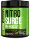 Supplément de pré-entraînement Jacked Factory NITROSURGE - Endless Energy, Instant Strength Gains, Clear Focus, Pompes Intenses - PAS de booster et puissant pré-entraînement Poudre d'énergie - 30 portions, ananas