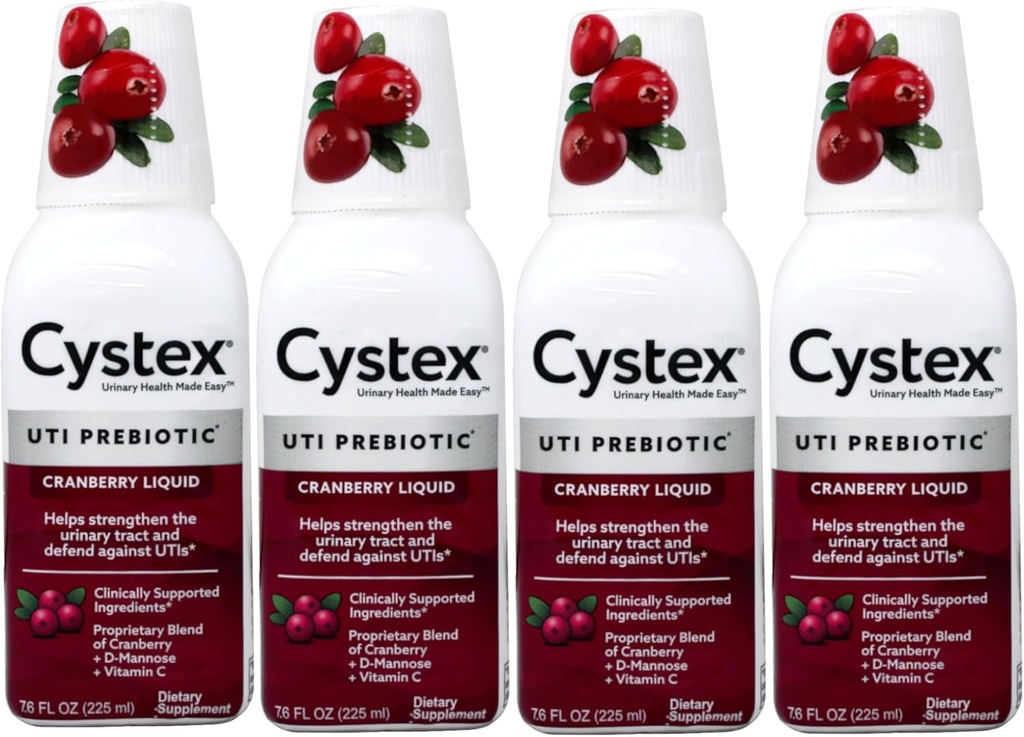 Complexe de canneberges liquides Cystex, 7,6 Fl Oz (paquet de 4)
